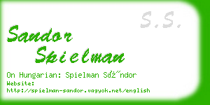 sandor spielman business card